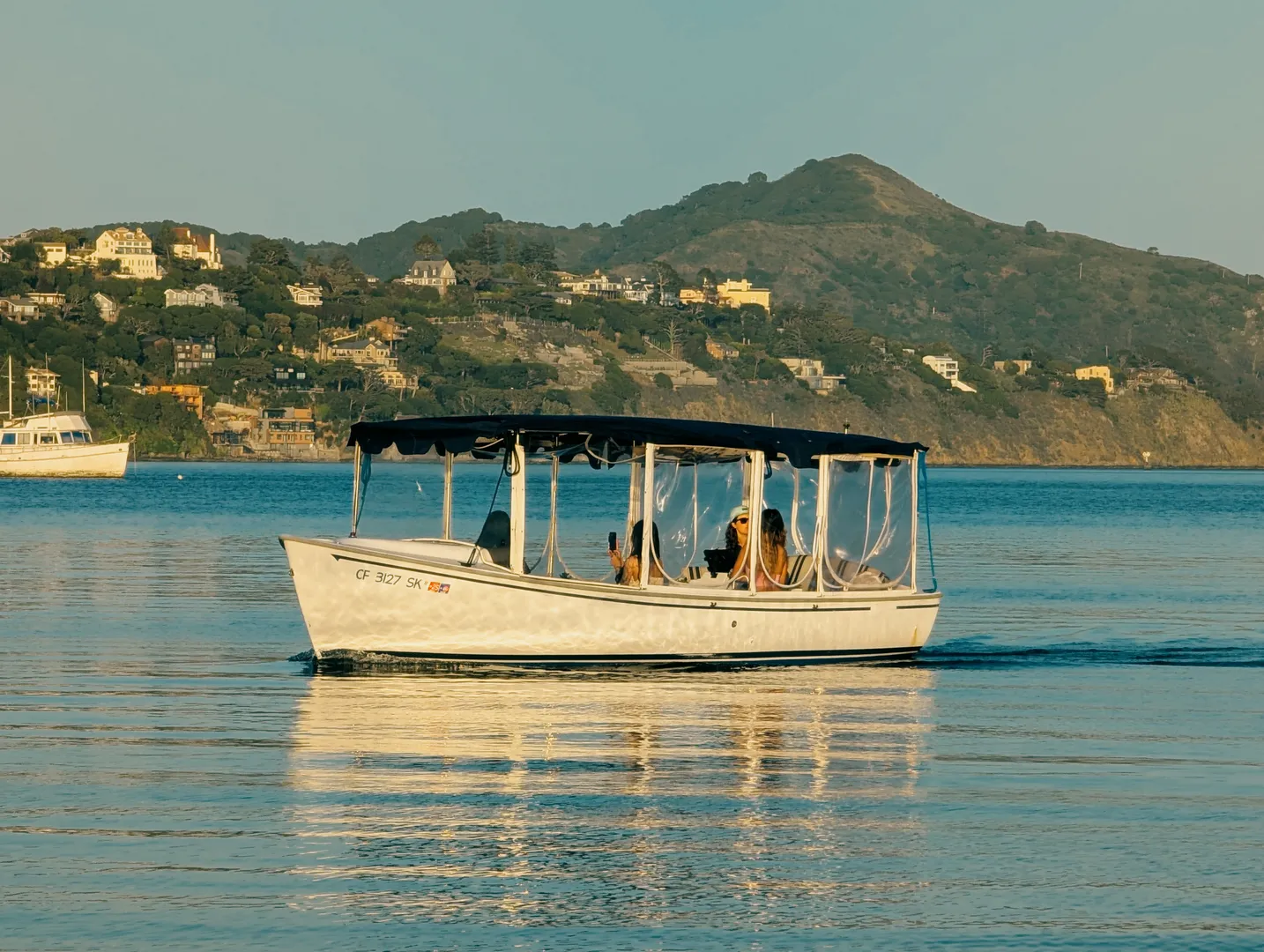 Cruising Richardson Bay in a full electric Duffy Boat